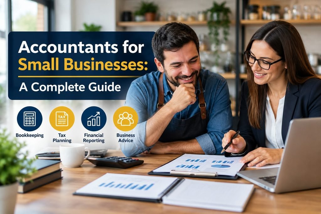 Small business owner meeting with an accountant to review finances