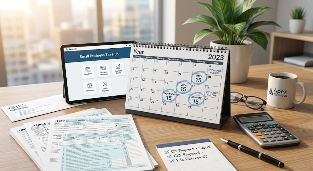 IRS Small Business Tax Deadlines Calendar and Quarterly Estimated Tax Payment Dates